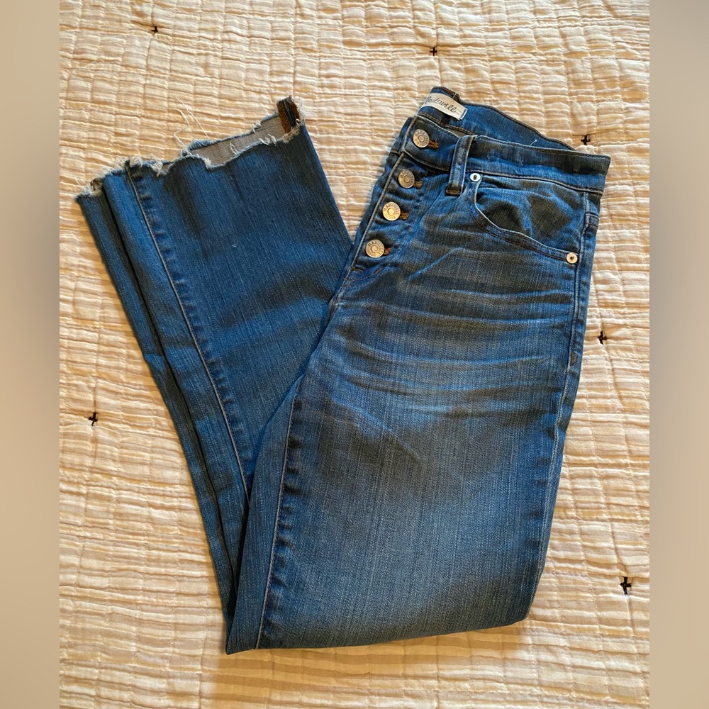 Madewell Blue Flared Button-Fly Jeans 26